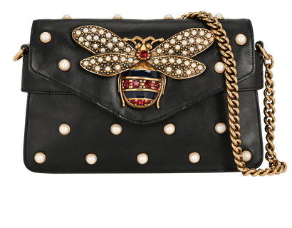 Mini Queen Margaret Broadway, &pound;795, Handbags, Black, Leather, Front view